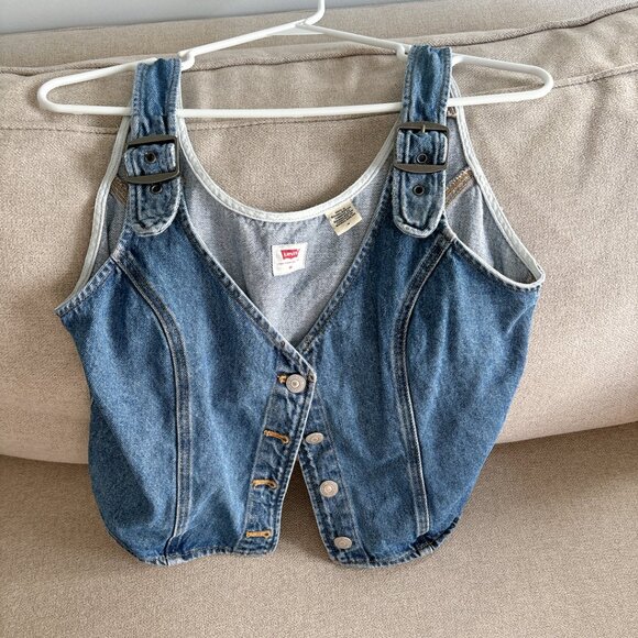Levi's Tops - 99% NEW LEVIS DENIM VEST, SIZE M